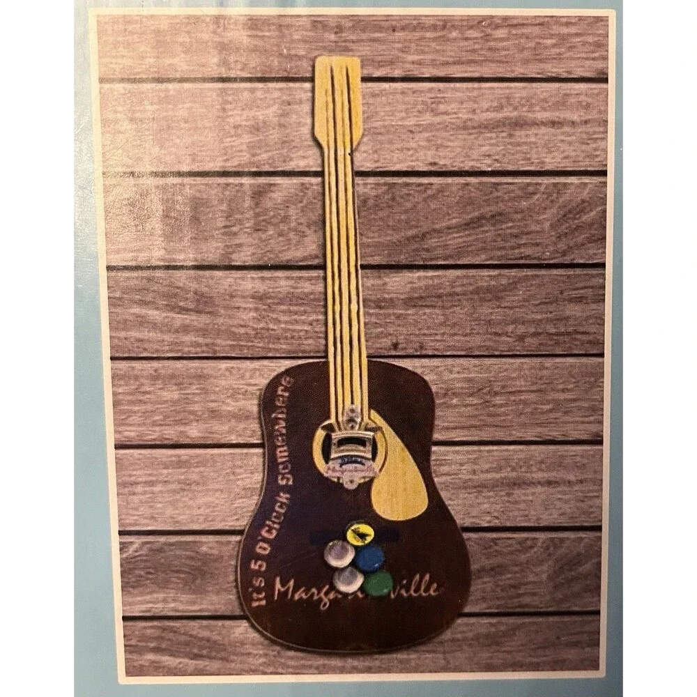 Margaritaville Guitar Outdoor Wall Art Bottle Opener It’s 5 O’Clock Somewhere
